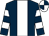 Dark blue, white panel, hooped sleeves, quartered cap (Gerard Byrne)