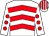 White, red chevrons, white sleeves, red spots, striped cap (Weston Brook Farm & Bromfield)
