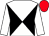 Black & white diabolo, white sleeves, red cap (Carnalway Partnership)