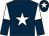 Dark blue, white star, halved sleeves, white star on cap (Back Of The Oak Wood Syndicate)