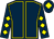 Dark blue, yellow seams, diamonds on sleeves, dark blue cap, yellow diamond (The Commissioning Team)