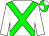 White, green cross sashes, quartered cap (I J Keeling)