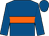 Royal blue, orange hoop, royal blue cap (Mrs Margaret O'Meara)