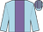 Light blue, mauve panel, striped cap (M Eves)