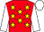 Red, yellow stars, white sleeves & cap (W P McEnery)
