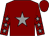 Maroon, grey star, grey stars on sleeves, maroon cap (Howard Foster)