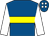 Royal blue, yellow hoop, white sleeves, royal blue cap, white spots (Mrs S Bury)