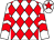 White & red diamonds, red chevrons on sleeves, red star on cap (Sean Rushe)