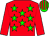 Red, green stars, red sleeves, green & red striped cap (Ol Stock Racing)