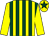Yellow & dark green stripes, yellow sleeves, yellow cap, dark green star (G A Kingston)