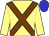 Primrose, chocolate cross sashes, blue cap (Leo Hayes)