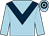 Light blue, dark blue chevron, hooped cap (Mrs T C Kouwenberg & Nicola Kent)