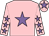 Pink, mauve star, pink sleeves, mauve stars, pink cap, mauve star (Mr Edmund O'reilly Hyland)