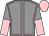 Grey, pink seams, halved sleeves, pink cap (The Two Greys Syndicate)