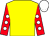 Yellow, red sleeves, white spots and cap (Miss Kristin Stubbs)