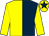 Dark blue & yellow halved, yellow sleeves, yellow cap, dark blue star (Ms Susan Prichard-Jones & Russell B Jones JR & Mrs John Harrington)