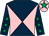 Pink & dark blue diabolo, dark blue sleeves, emerald green stars, pink cap, emerald green star (Caterina Dargan)