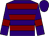 Purple & maroon hoops, maroon armlet, purple cap (Richard Wilmot-Smith)