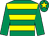 Emerald green & yellow hoops, emerald green sleeves, yellow star on cap (Valley Of The Moon Limited)