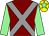 Maroon, grey cross sashes, light green sleeves, yellow cap, light green star (Michael Kehoe & Gerard P Kehoe)