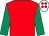 Red, emerald green sleeves, white cap, red spots (Patrick O Duggan)