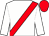 White, red sash on front, red, red cap (Jerry Edwards)