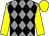 Grey and black diamonds, yellow sleeves and cap (Mr B W Neill)