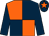 Dark blue & orange quartered, dark blue sleeves, orange star on cap (Mrs Emer O'Brien)