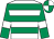 White, emerald green hoops, emerald green sleeves, white armlets, quartered cap (Mr & Mrs James Blyth Currie)