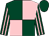 Dark green and pink (quartered), striped sleeves, dark green cap (Miss B Houlston,mrs M Chapman,mrs R Ca)