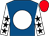 Royal blue, white disc, white sleeves, black stars, red cap (Mr W Prosser)