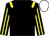 BLACK, YELLOW epaulets, striped sleeves, WHITE cap (Paul & Ann de Weck)