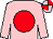 Pink, red disc, quartered cap (Barbara & Alick Richmond Racing)