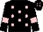 Black, pink spots, armlets and spots on cap (Mrs Lauren Hart & Partner)