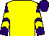 Yellow, purple and yellow chevrons on sleeves, purple cap (Northern Marking Ltd & Partners)