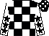 Black and white check, white sleeves, black stars (Bernard Hoggarth Racing)