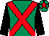 Emerald green, red cross belts, black sleeves, emerald green cap, red star (Mrs Fiona Williams)