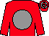 Red, grey disc, hooped cap (Mr Derek Iceton)