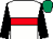White, red hoop, black sleeves, emerald green cap (Derek Leonard)