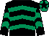 Black & emerald green chevrons, emerald green cap, black star (Galaxy Horse Racing Syndicate)