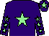 Purple, light green star, light green stars on sleeves, light green star on cap (Ms Fiona Carmichael & Ballylinch Stud)