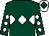Dark green, white triple diamond, white diamonds on sleeves, white cap, dark green diamond (Anthony Mulholland)