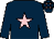 Dark blue, pink star, pink stars on cap (Miss Lara O'Flynn)