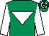 Emerald green, white inverted triangle & sleeves, hooped cap (Darragh Corrigan)