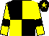 Yellow & black quartered, black armlet, black cap, yellow star (Dugout Eight Syndicate)