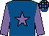 Royal blue, mauve star & sleeves, check cap (Michael Frances O'Neill)