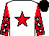 White, red star, red sleeves, white stars, black cap (T Kenny)