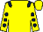 Yellow, dark blue epaulets, yellow sleeves, dark blue spots (Foursome Thoroughbreds)