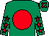 Emerald green, red disc, emerald green sleeves, red stars, emerald green cap, red spots (Rockingham Reins Limited)
