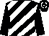 Black and white diagonal stripes, hooped cap (Mr John E Rose & Manor Farm Stud)